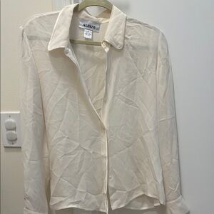 100% silk Alfani Cream Blouse